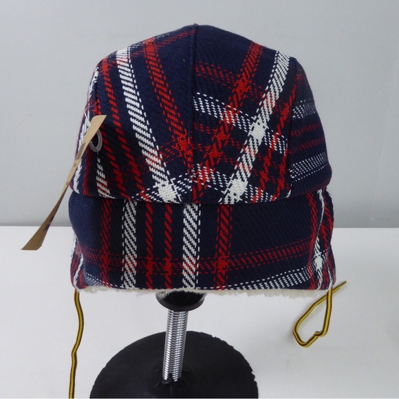 Duluth Trading Company Burly Cotton Plaid Earflap Trapper Hat Sherpa Fleece NWT - Picture 3 of 11